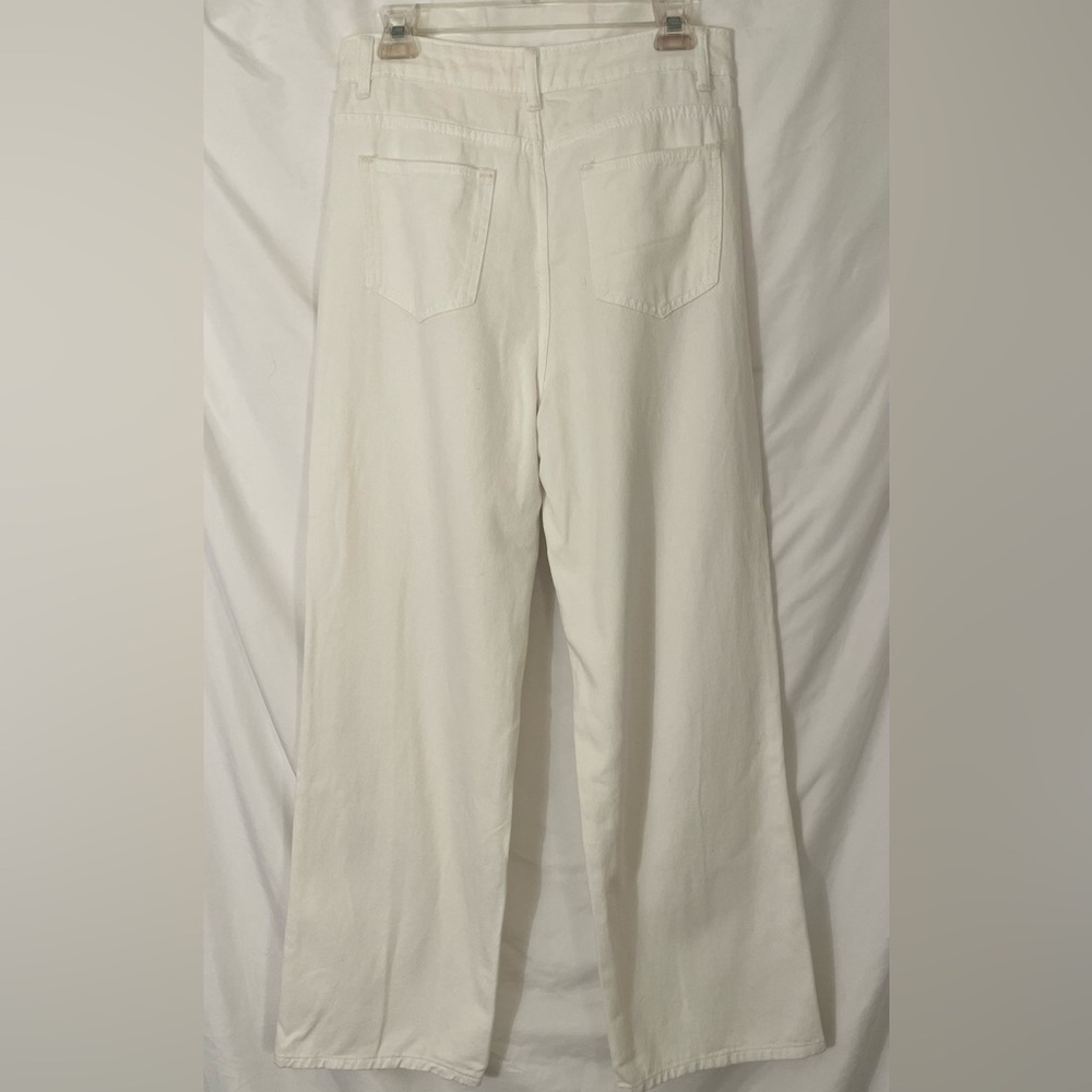 White Wide-Leg Pants